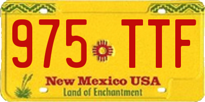 NM license plate 975TTF
