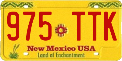 NM license plate 975TTK