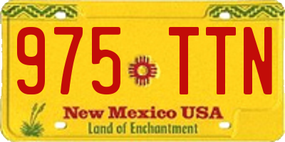 NM license plate 975TTN
