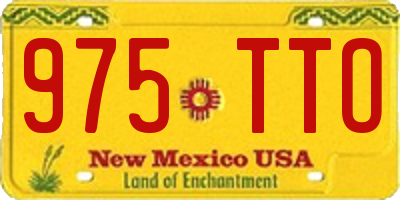 NM license plate 975TTO