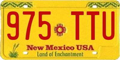 NM license plate 975TTU