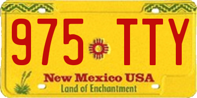 NM license plate 975TTY