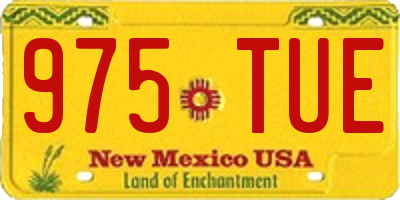 NM license plate 975TUE