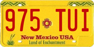 NM license plate 975TUI