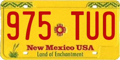 NM license plate 975TUO