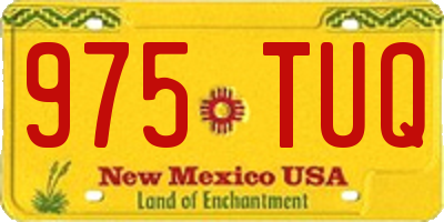 NM license plate 975TUQ