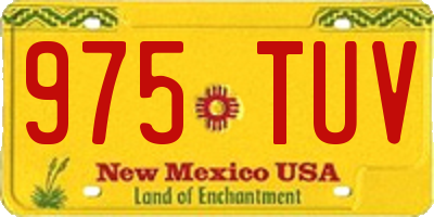 NM license plate 975TUV