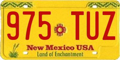NM license plate 975TUZ