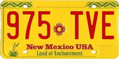NM license plate 975TVE