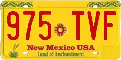 NM license plate 975TVF