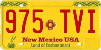 NM license plate 975TVI