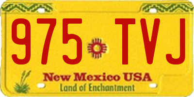 NM license plate 975TVJ