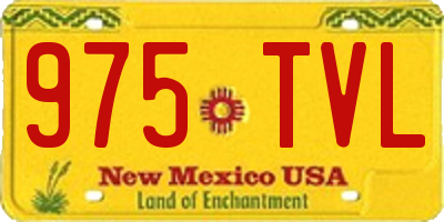 NM license plate 975TVL
