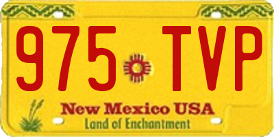 NM license plate 975TVP