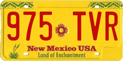 NM license plate 975TVR