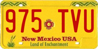 NM license plate 975TVU