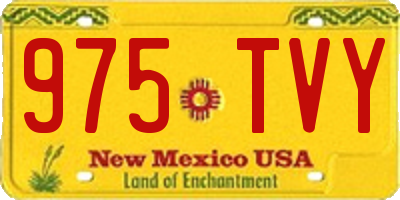 NM license plate 975TVY
