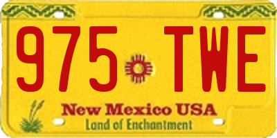 NM license plate 975TWE