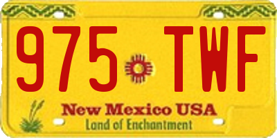 NM license plate 975TWF