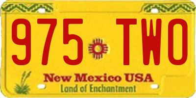 NM license plate 975TWO