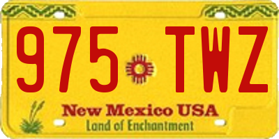 NM license plate 975TWZ