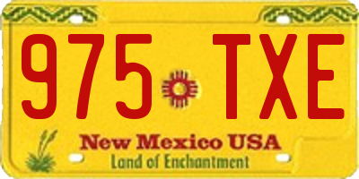 NM license plate 975TXE