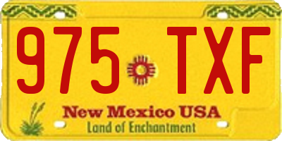 NM license plate 975TXF