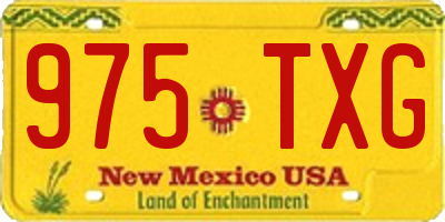 NM license plate 975TXG