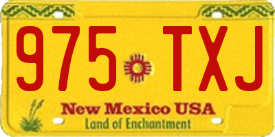 NM license plate 975TXJ