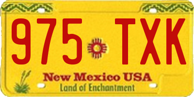 NM license plate 975TXK