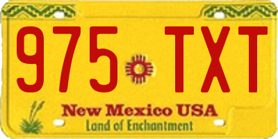 NM license plate 975TXT