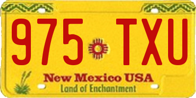 NM license plate 975TXU