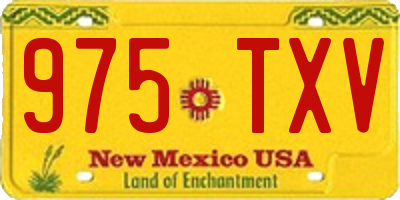 NM license plate 975TXV
