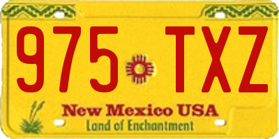 NM license plate 975TXZ