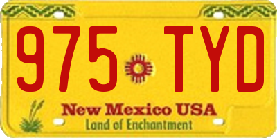 NM license plate 975TYD