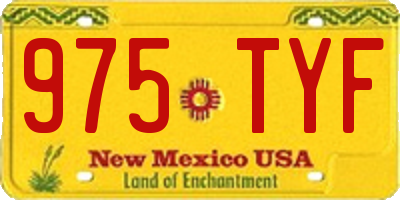 NM license plate 975TYF