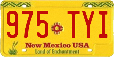 NM license plate 975TYI