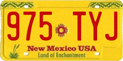 NM license plate 975TYJ