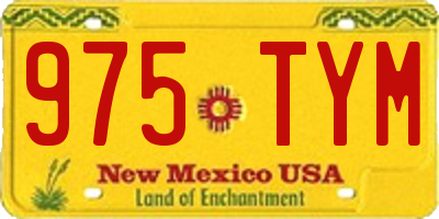 NM license plate 975TYM