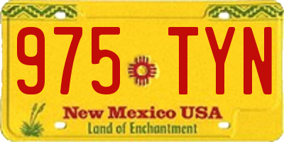 NM license plate 975TYN
