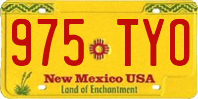 NM license plate 975TYO