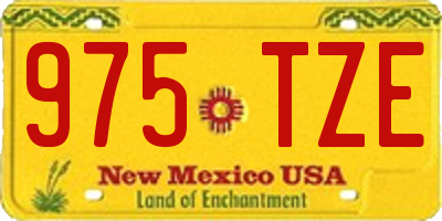 NM license plate 975TZE