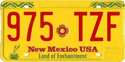 NM license plate 975TZF