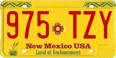 NM license plate 975TZY