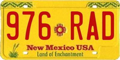 NM license plate 976RAD