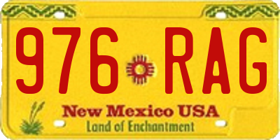 NM license plate 976RAG