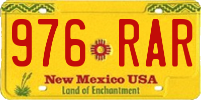 NM license plate 976RAR