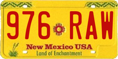 NM license plate 976RAW