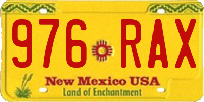 NM license plate 976RAX