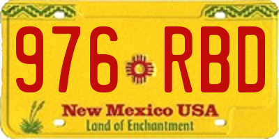 NM license plate 976RBD